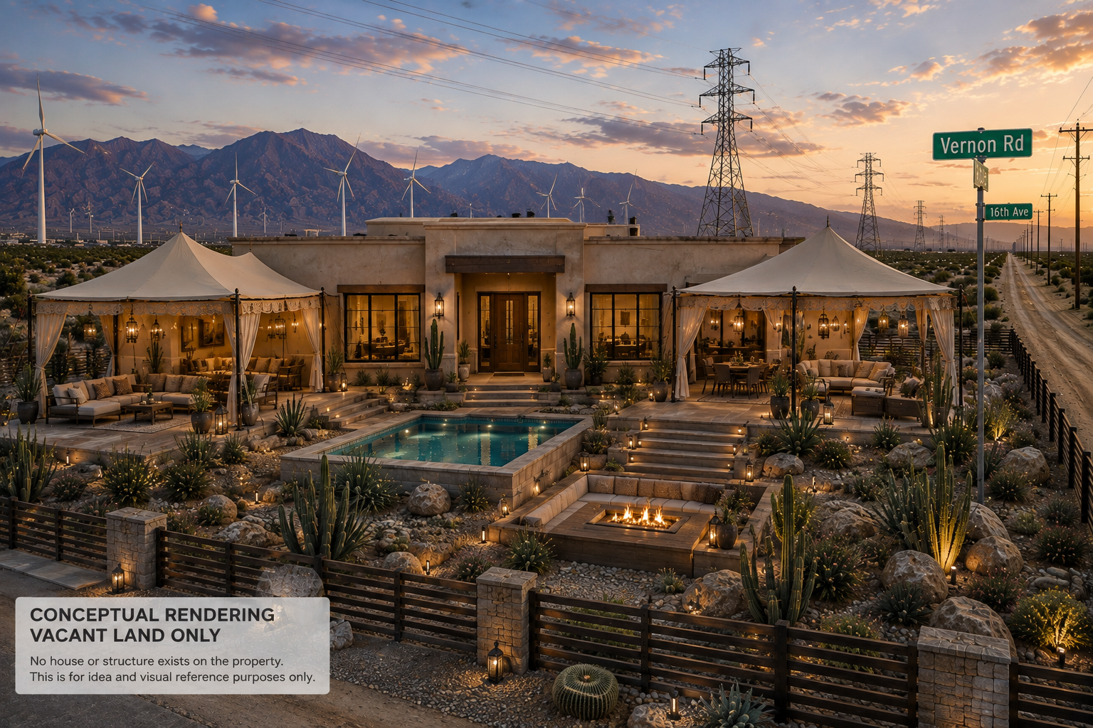 Desert surroundings in Whitewater California